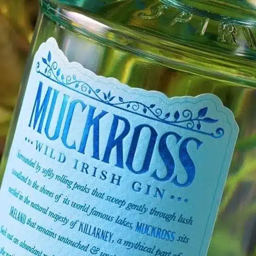 Muckross Wild Irish Gin Bottle Back Label